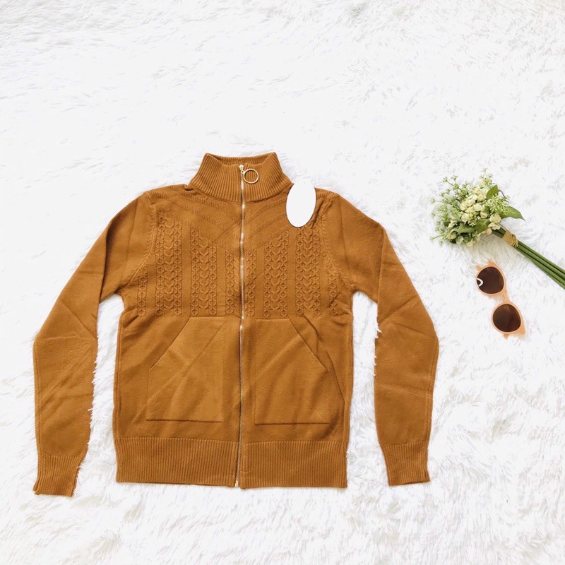 Áo khoác len tuyết dây kéo túi | BigBuy360 - bigbuy360.vn