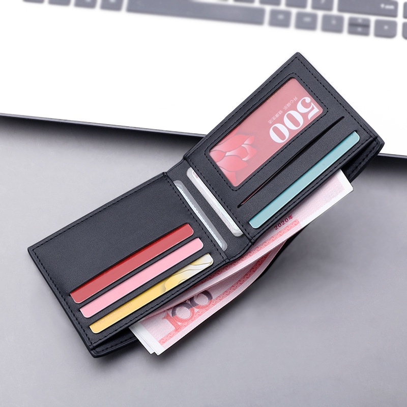 Ví ngắn siêu mỏng đựng nhiều thẻ thiết kế đơn giản cá tính cho nam sinh