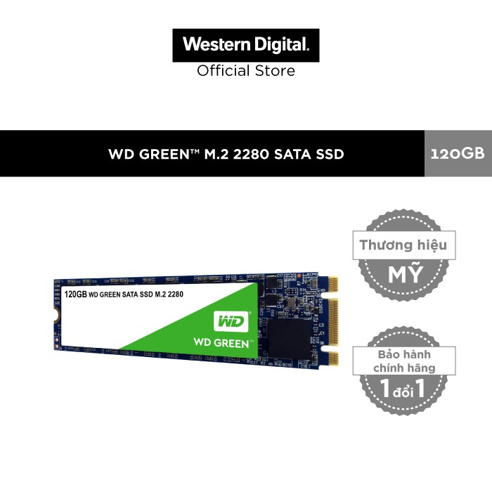 Ổ cứng SSD Western Digital Green M.2 2280 Sata III 120GB WDS120G2G0B