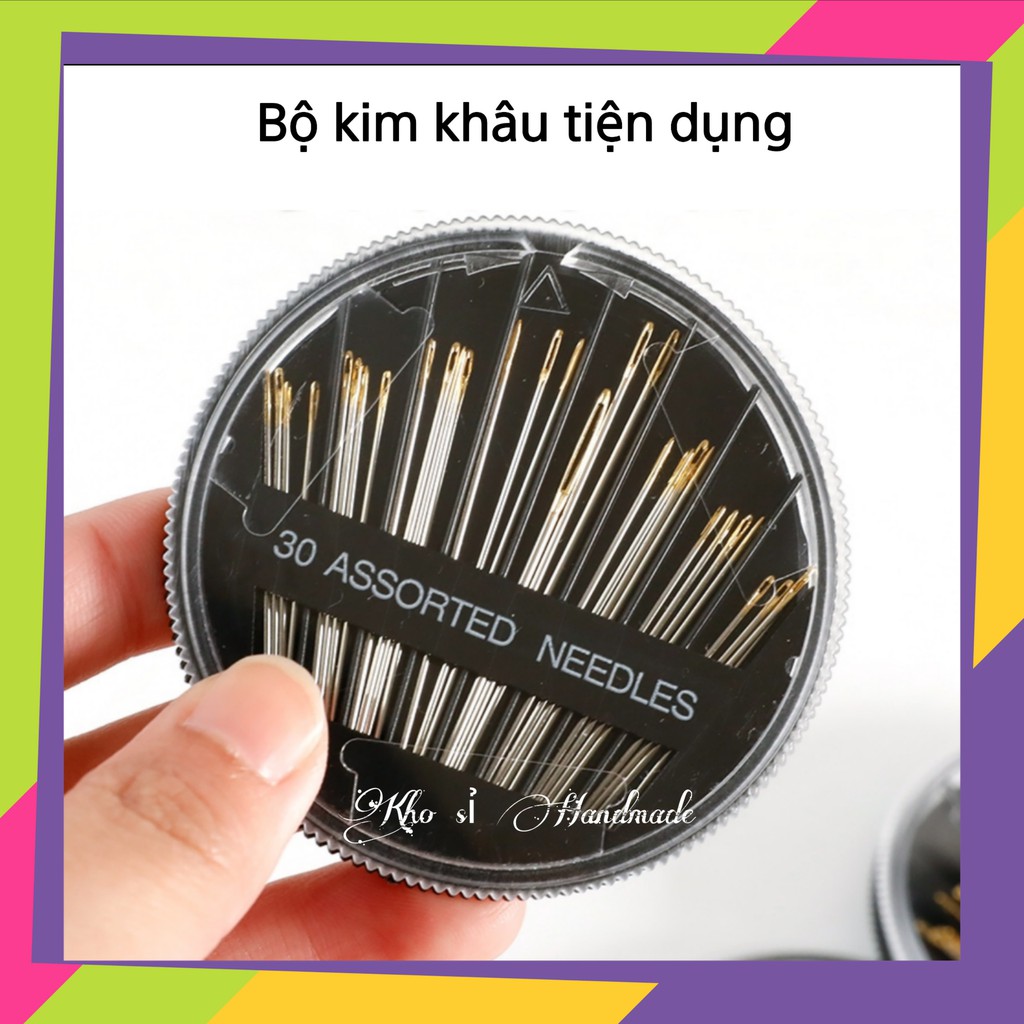 Hộp kim khâu chỉ tròn 30 cây tiện lợi