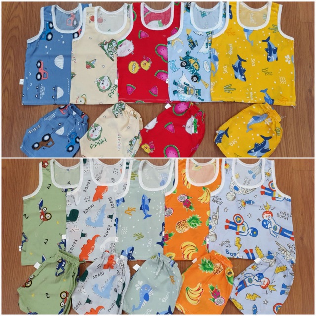 (Xả kho)Bộ lanh ba lỗ cho bé 8- 18kg