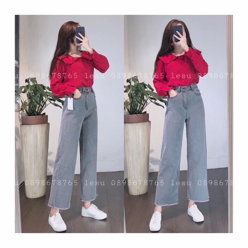 Áo sơ mi trắng cổ bèo - quảng châu