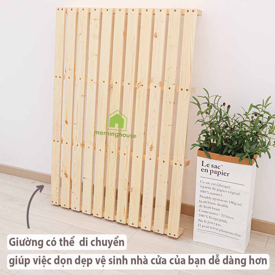 [Mã LIFEBKA5 giảm 10% tối đa 1 Triệu đơn 500k] Giường Pallet Gỗ - Giường Pallet Gấp Gọn Morning House