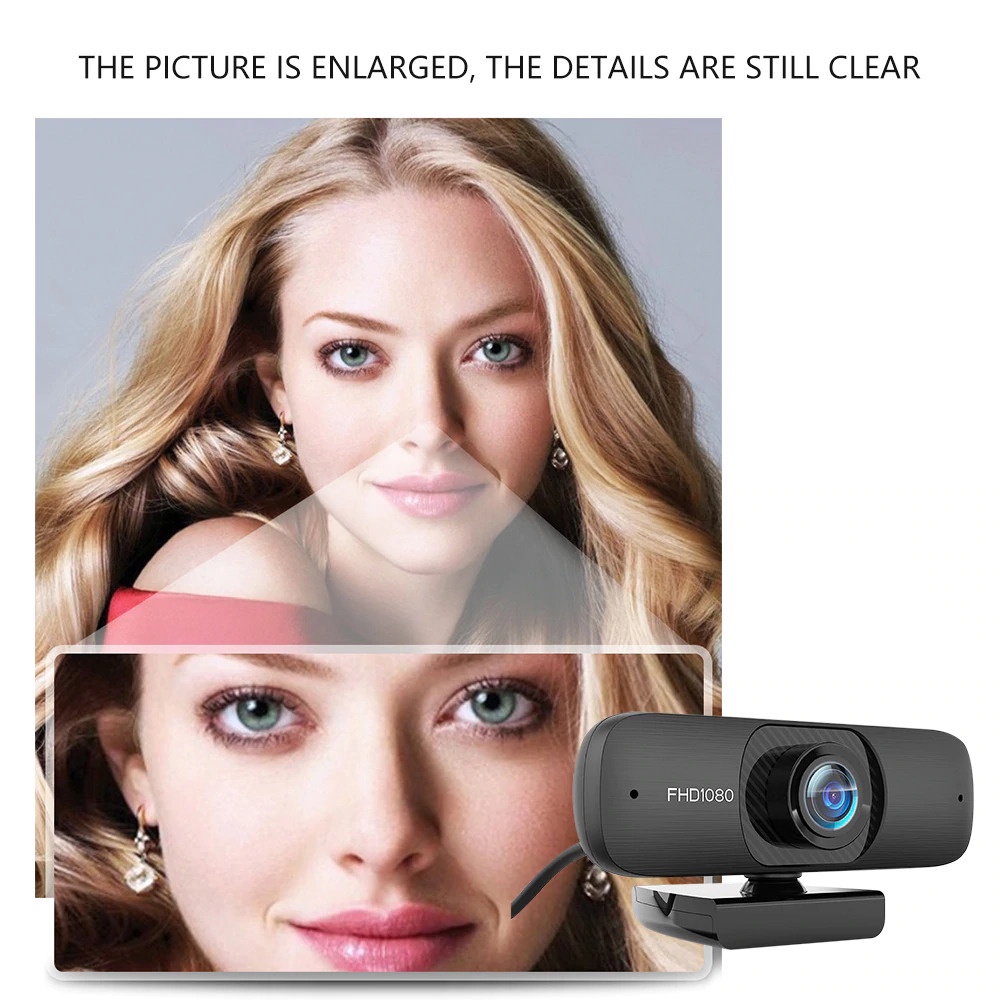 Webcam HD 1080P Tích Hợp Micro Cho Máy Tính Đen | BigBuy360 - bigbuy360.vn