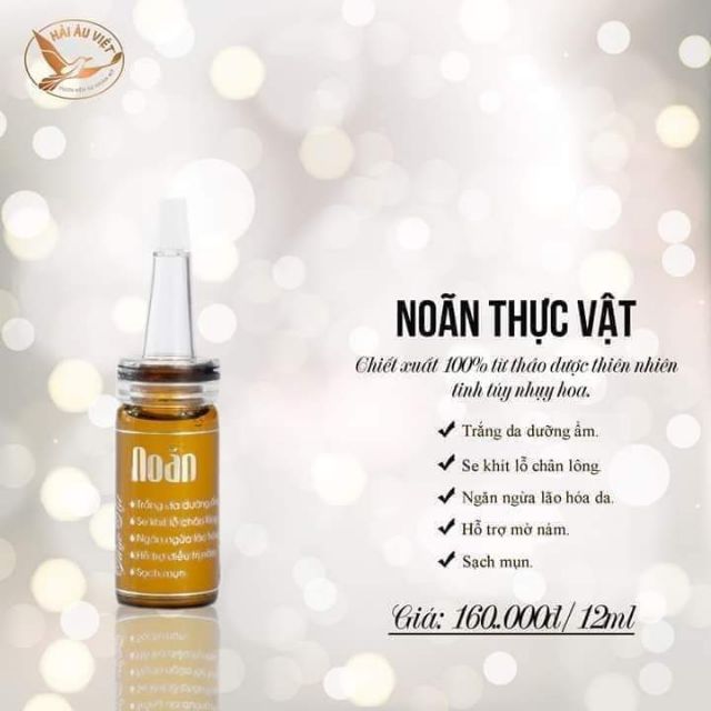 Combo dưỡng trắng da - noãn kem face sữa rửa mặt hải âu việt