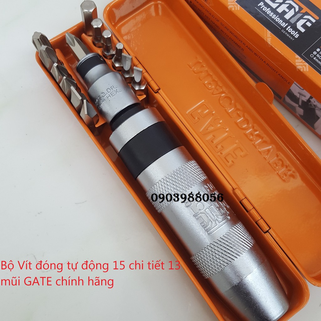 Bộ Vít đóng tự động 15 chi tiết 13 mũi GATE chính hãng