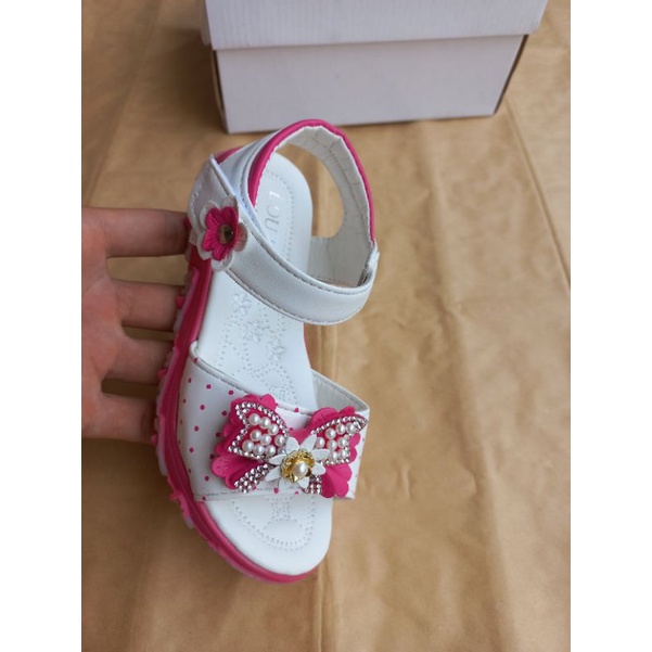 Sandal Bé Gái 2-13 Tuổi.Dép quai hậu bé gái gắn lơ xinh