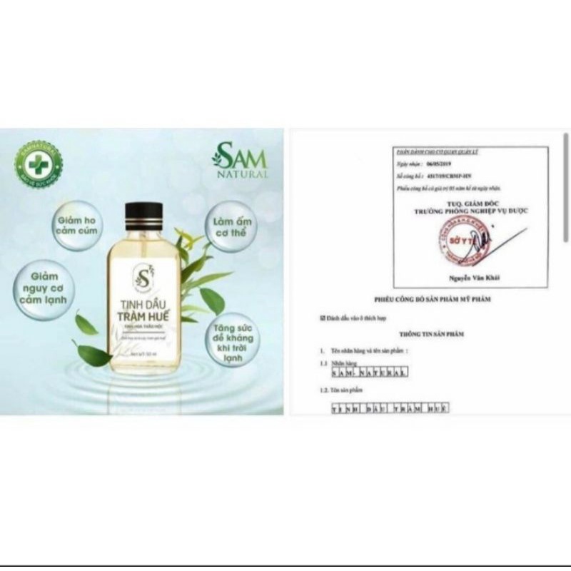 Tinh dầu tràm Sam Natural - Tinh dầu tràm Huế 100% nguyên chất