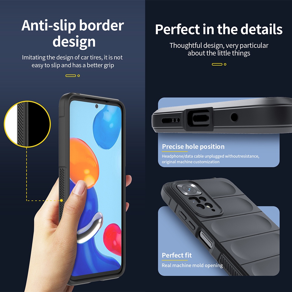 Ốp điện thoại Lenuo silicone mềm chống sốc sang trọng cho Xiaomi Redmi Note 11 4G/ Note 11S 4G