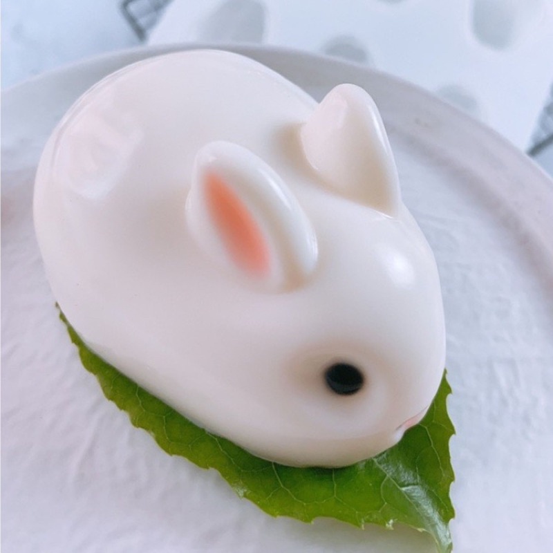 Khuôn silicon làm bánh pudding,làm thạch,đậu hũ hình thỏ