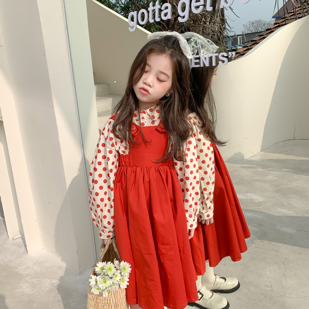 [V009] Váy yếm trơn xòe sz 90-140