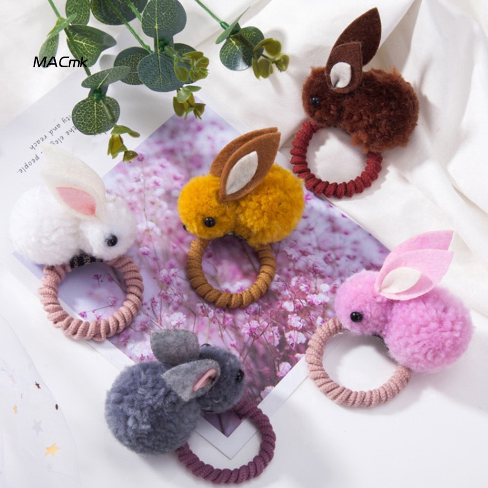 Dây Cột Tóc Co Giãn Hình Thỏ Phục Sinh 3d