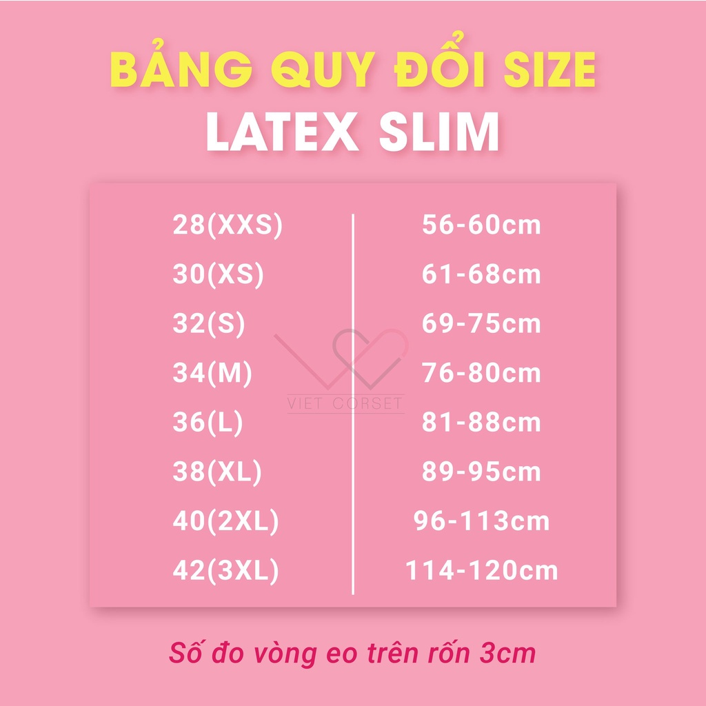 Latex Slim Đai Nịt Bụng Giảm Mỡ & Kem Tan Mỡ - BỘ ĐÔI GIẢM EO THẦN TỐC - Việt Corset