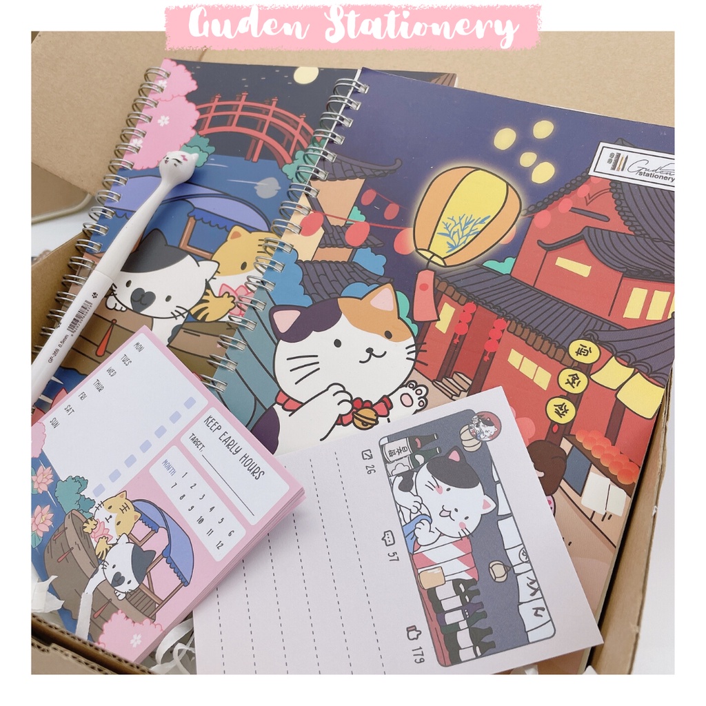 Hộp quà sổ tay mèo Lễ Hội_Guden Stationery