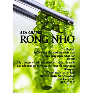 [Freeship]500g Rong nho tách nước Khánh Hòa (5 gói)