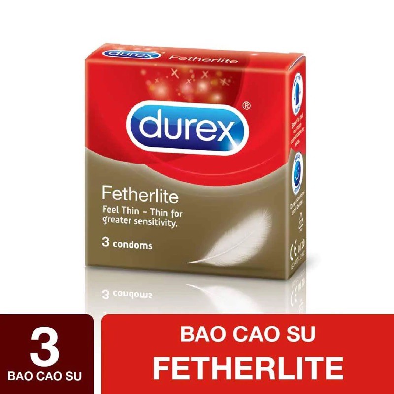 Bao cao su Durex Fetherlite ( hộp 3 bao ) - An toàn, sức khoẻ Mabu Shop