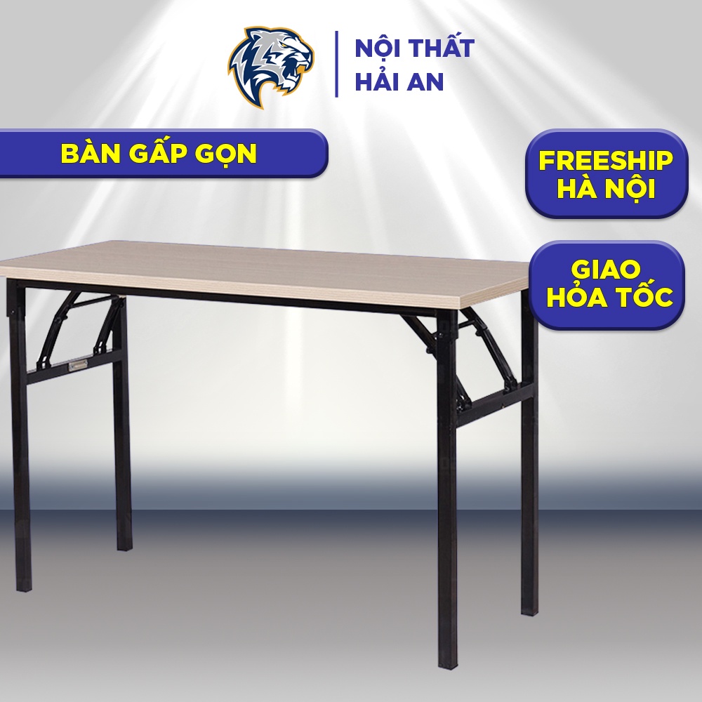 Bàn làm việc gấp gọn HA13 Bàn làm việc Chân Sắt Sơn Tĩnh Điện Cực Đẹp, Tháo Lắp Đơn Giản - Nội Thất Hải An