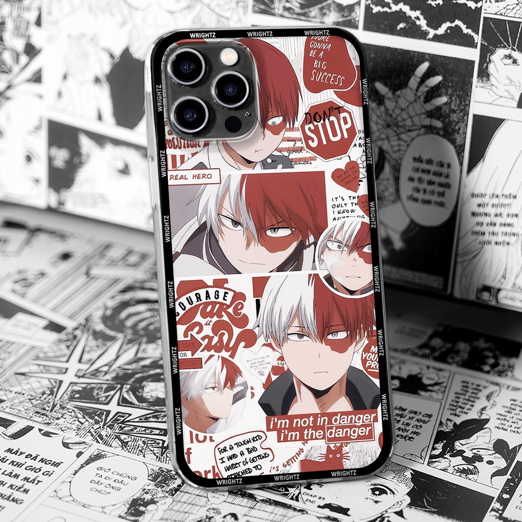 Ốp lưng iphone anime My Hero Academia Shoto Todoroki Học viện siêu anh hùng phụ kiện điện thoại thời trang