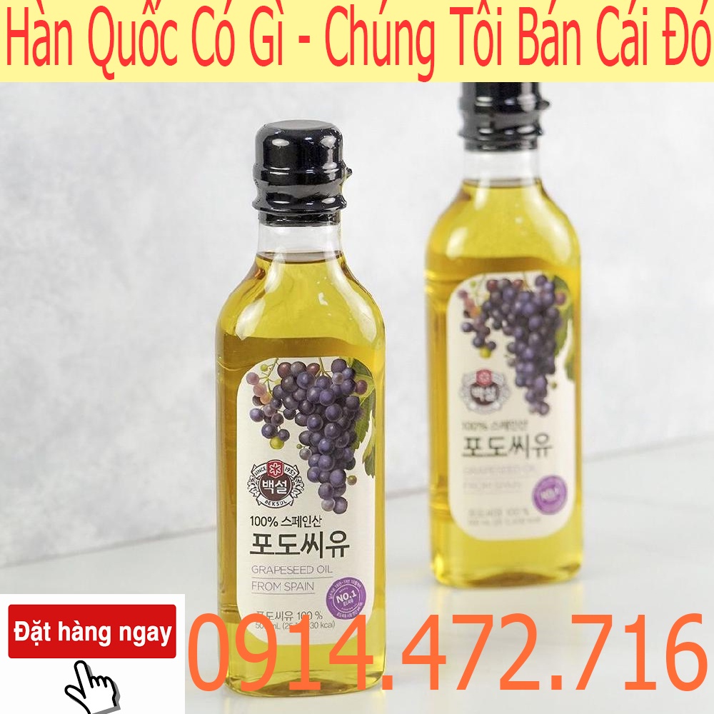 Dầu Hạt Nho Beksul Hàn Quốc 500ml