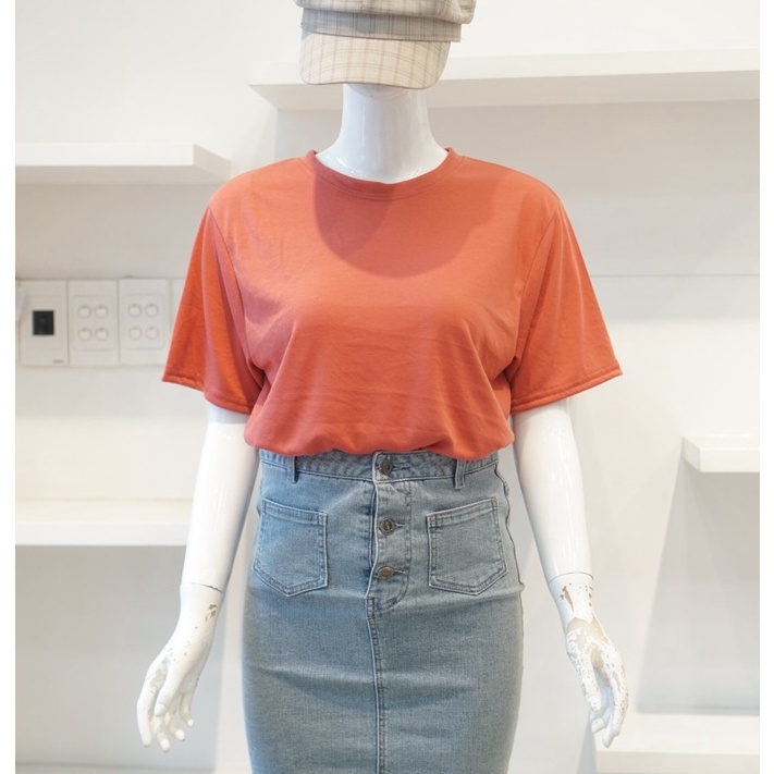 Áo thun nữ MENINA , chất cotton trơn basic thời trang