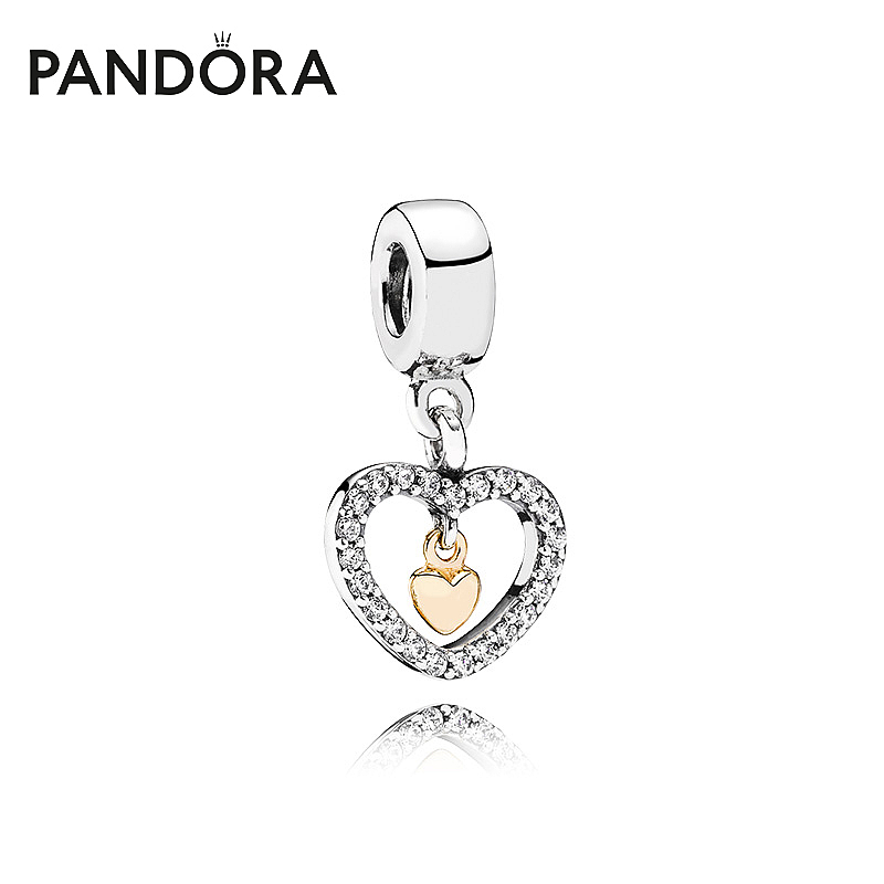 Phụ kiện trang trí đồ trang sức mạ bạc 925 vàng 14K hình trái tim | BigBuy360 - bigbuy360.vn