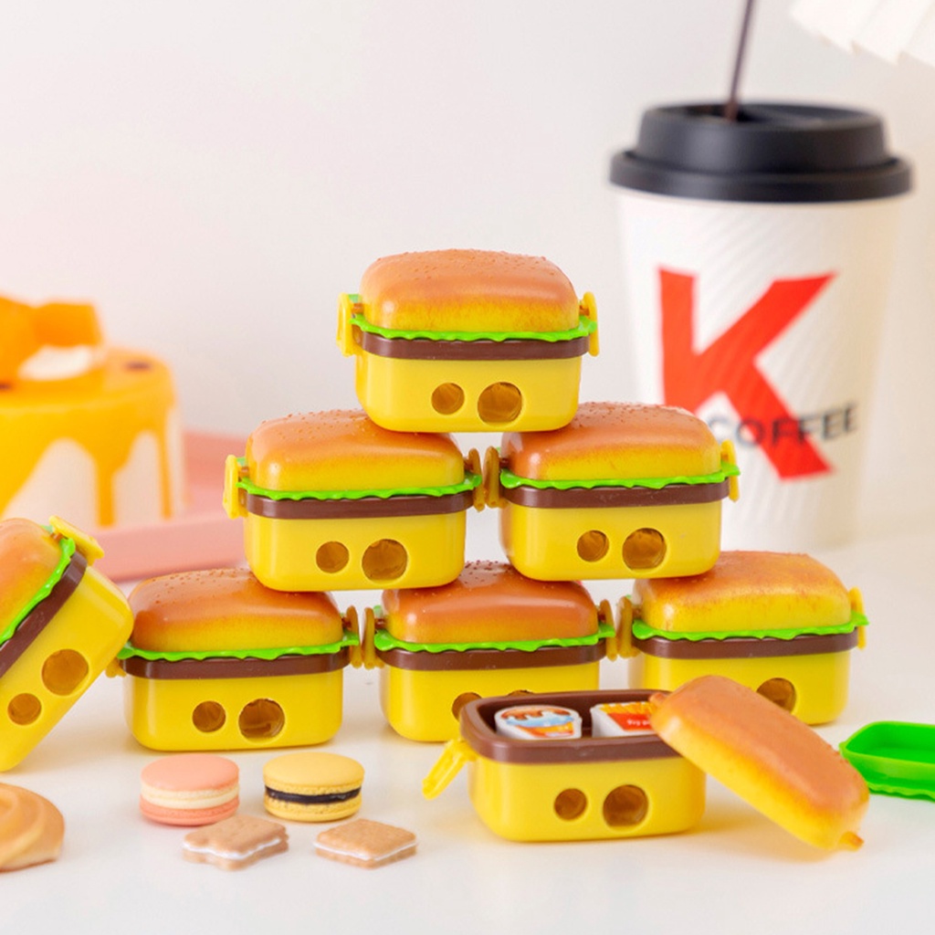 Gọt Bút Chì Hai Lỗ Hình Hamburger Sáng Tạo