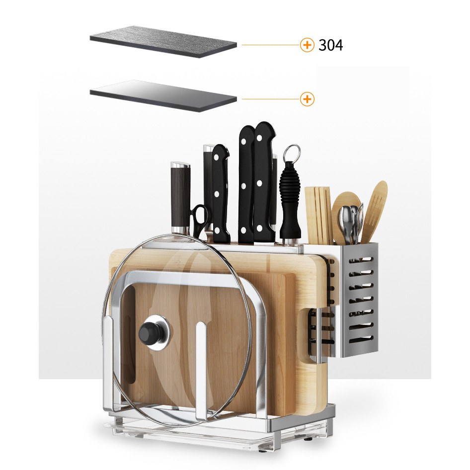 [BẢO HÀNH 5 NĂM] Kệ dao thớt thép, inox Kava, đồ dùng bếp KAVA | BigBuy360 - bigbuy360.vn