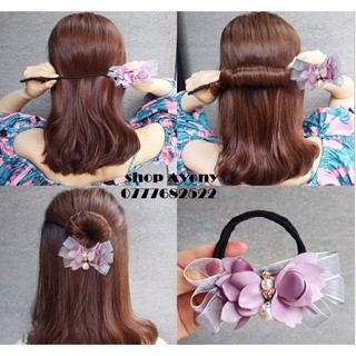 Thanh búi tóc đa năng hoa (nơ) - Cuộn tóc nữ tính