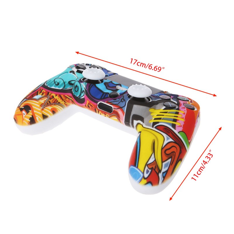 Vỏ bọc silicon nhiều màu + 2 cần điều khiển cho PS4