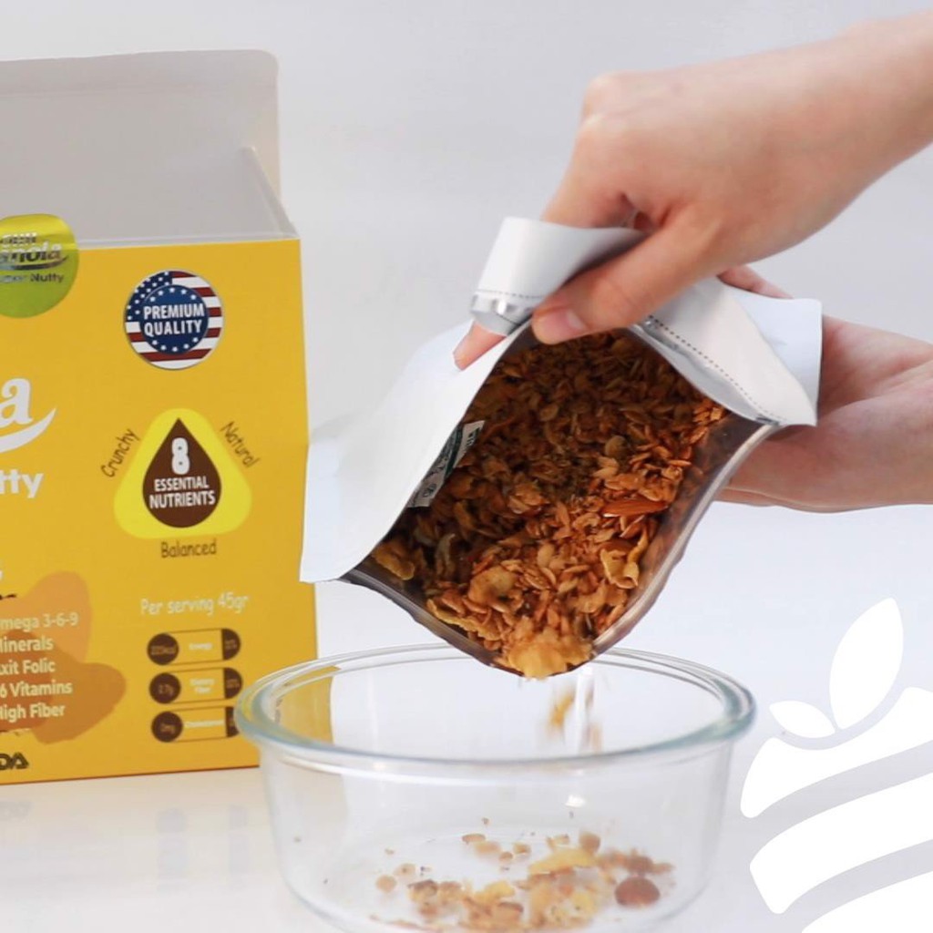 Ngũ cốc ăn kiêng Granola 7 hạt cao cấp từ macca hạt óc chó giàu omega Super Nutty hộp 250g bổ sung protein