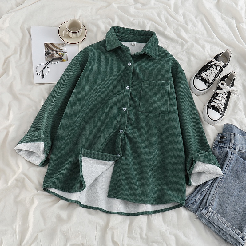 Áo khoác nhung dày màu sắc retro cho nữ | BigBuy360 - bigbuy360.vn