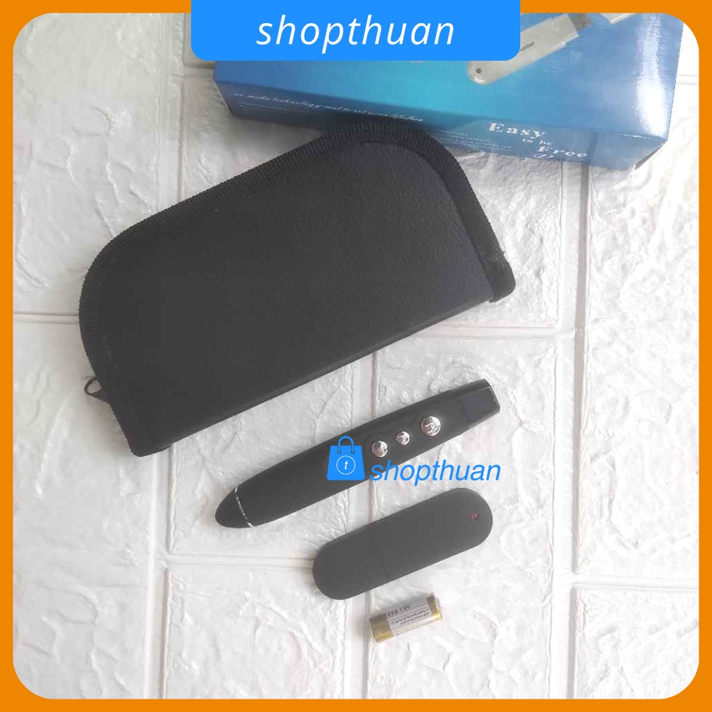 Bút trình chiếu PP-1000 có đèn laser, có hộp đựng bút, kèm 1 pin