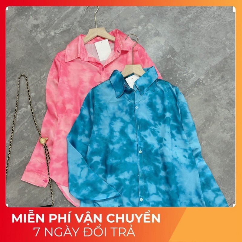 Sơ Mi Lụa Loang Cực Hot Về Hàng Chất lụa [ 𝐅𝐑𝐄𝐄 𝐒𝐇𝐈𝐏 ] Bao Mềm Đẹp Form Rộng hàng may kỹ Sỉ