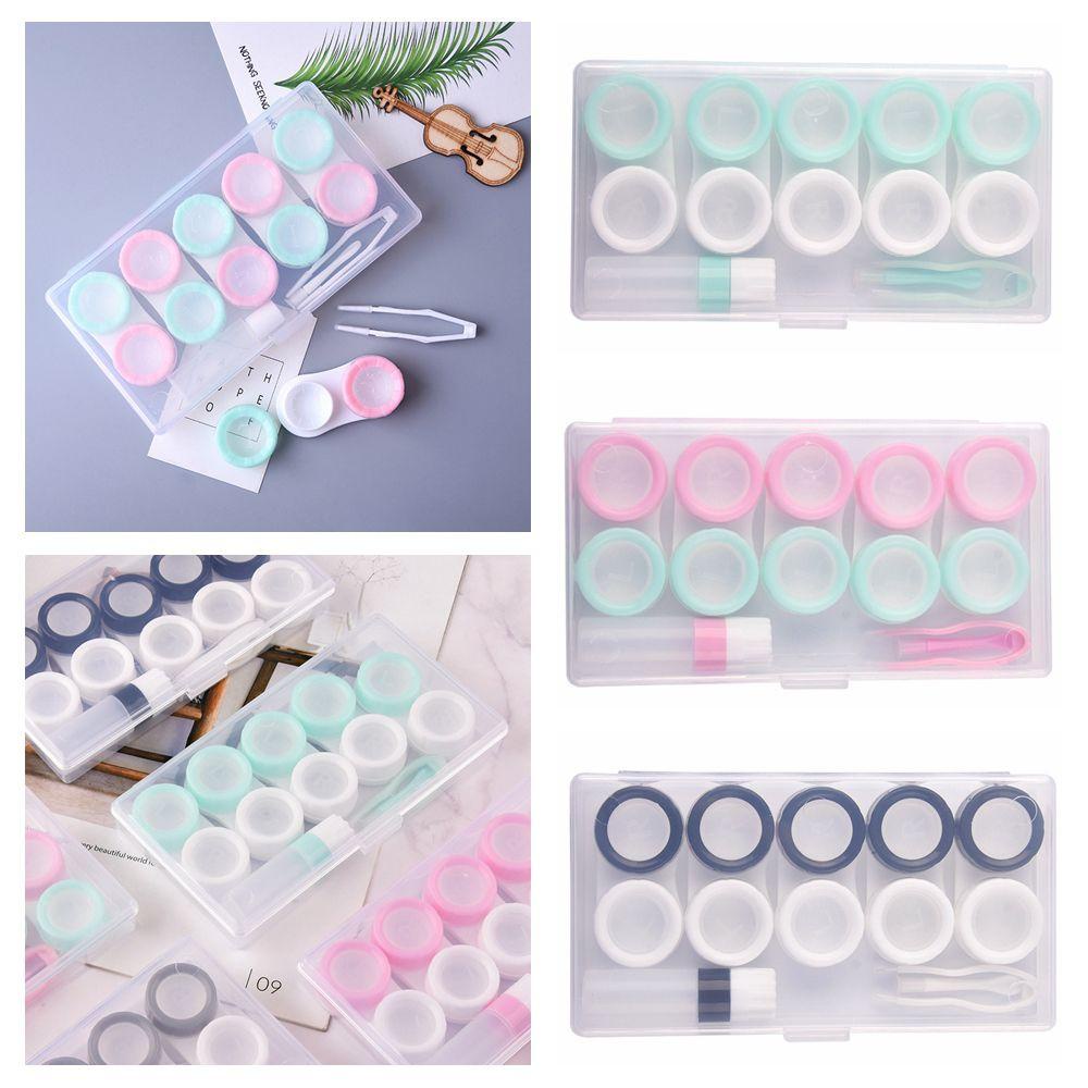 Set 1 / 5 Cặp Hộp Đựng Kính Áp Tròng Trong Suốt Hiệu Kat1