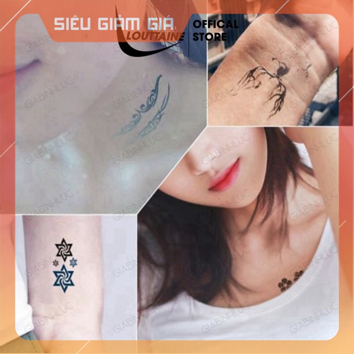 [ CÓ SẴN ] Hình xăm mini nhỏ đẹp dán chân tay lưng tạm thời cho nam nữ xinh cute tattoo nghệ thuật