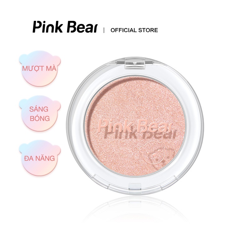 Phấn Bắt Sáng Highlight Pink Bear Afternoon Trang Điểm Tiện Dụng 4 Màu 4.6g
