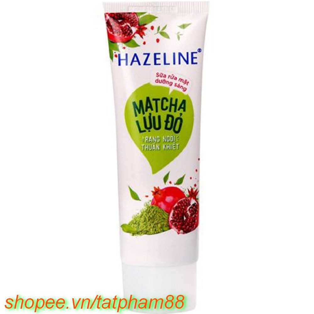 Sữa Rửa Mặt 50g Hazeline Matcha Lựu Đỏ Làm Sáng Da Chính Hãng.