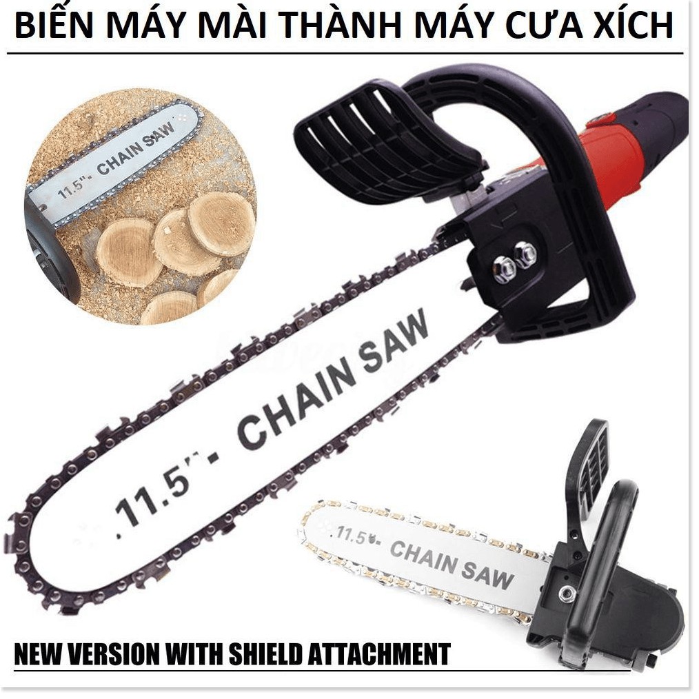 Lam xích lưỡi cưa gắn máy mài máy cắt, tra dầu tự động Chain Saw 11.5'