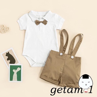 Set áo thun polo ngắn tay + quần short yếm lịch lãm cho bé trai