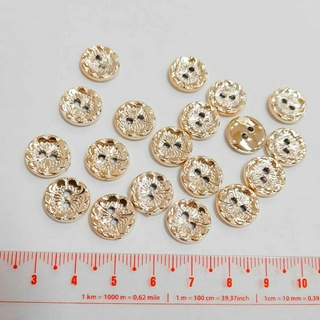 Cúc áo sơ mi hoa mai ánh vàng sang trọng size 1.3cm