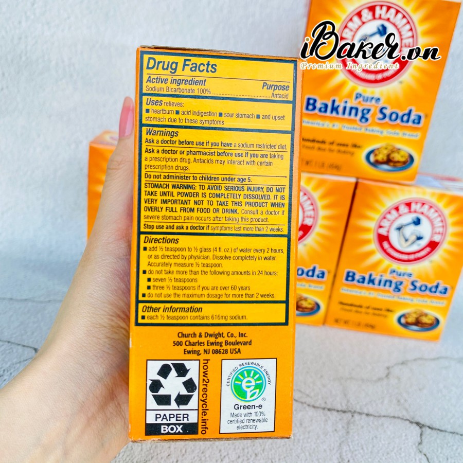 [454g] Bột baking soda đầu búa đa công dụng - NHẬP KHẨU MỸ