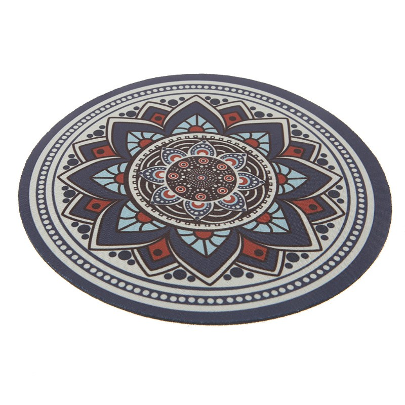 CRE  Vintage Bohemian Round Computer 3D Carpet Mouse Pad Mat Mousepad Anti Slip