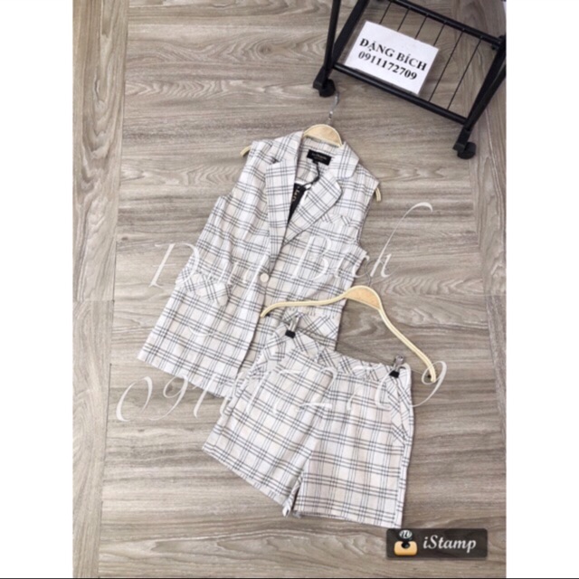 Set gile kẻ caro