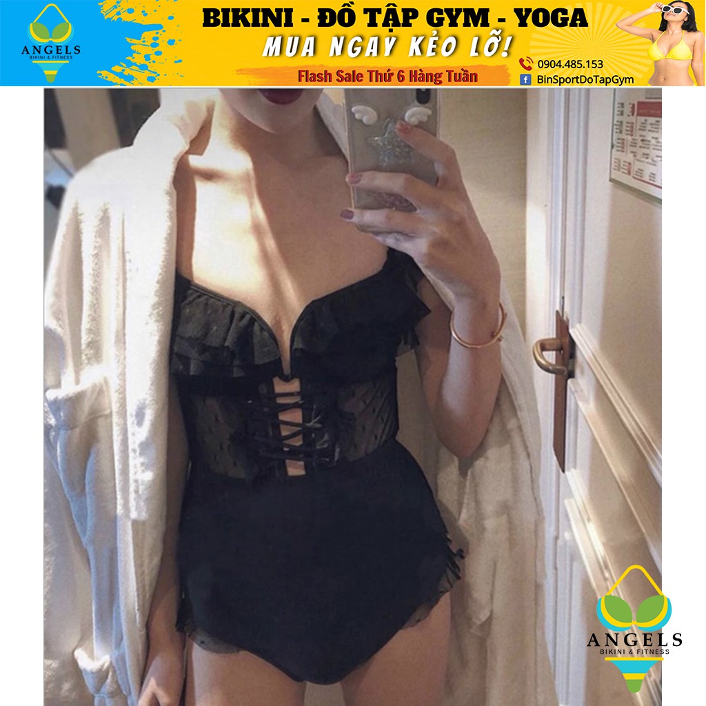 Bikini,Bộ Đồ Bơi Body Phối Voan Cao Cấp, 2 Màu Cam Đất, Đen , Hàng Nhập Đủ Size M L XL, BHN010 | BigBuy360 - bigbuy360.vn