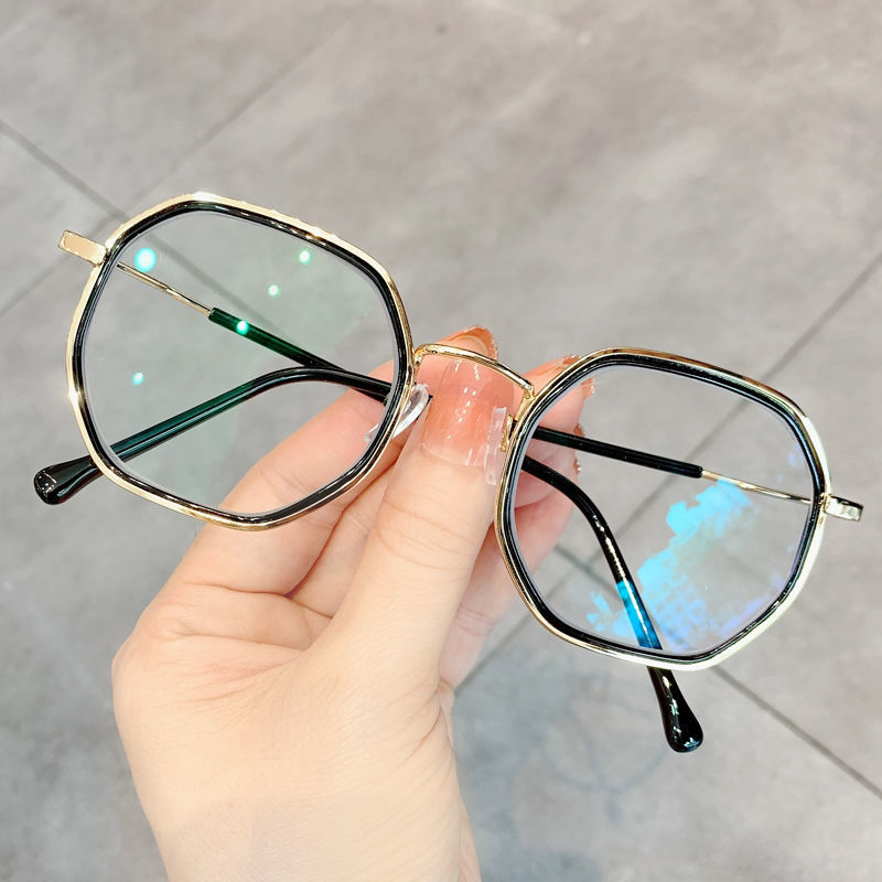 kính cận có độ -1.0~6.0 /Kính cận chống tia sáng xanh phong cách hàn quốc cho nữ/gọng kính cận kim loại gọng vuông/kính thời trang nam nữ