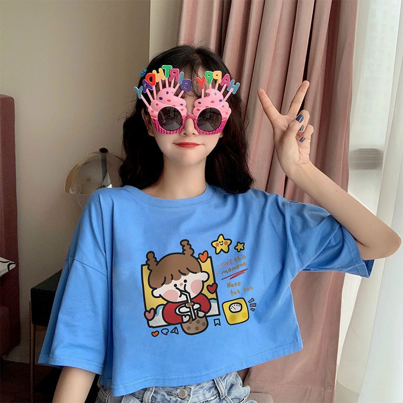 Áo thun croptop nữ | Áo croptop in hình em bé cute - Trùm Chuyên Sỉ Thời Trang
