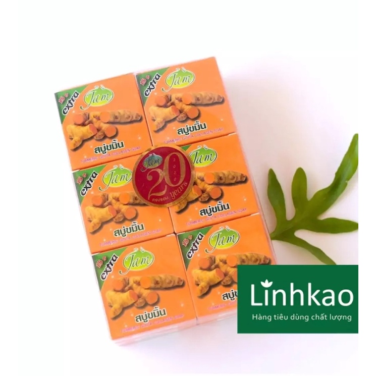 Lốc Xà phòng nghệ JAM Turmeric Gluta Collagen Soap Thái Lan