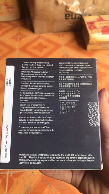 [Mã ELCLXU8 hoàn 150k xu đơn 500k] CPU Intel Core i5-9400 (2.9 Upto 4.1GHz/ 6C6T/ 9MB/ Coffee Lake-R) | BigBuy360 - bigbuy360.vn