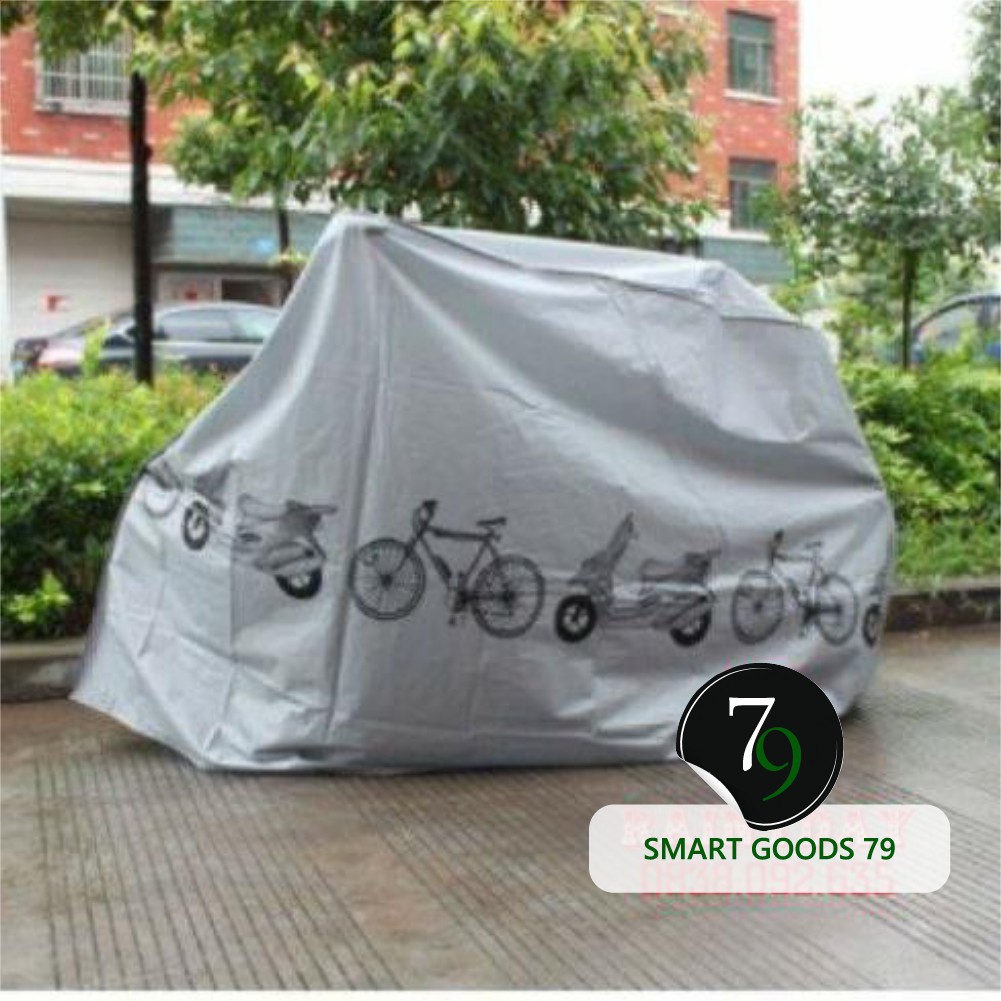 [Freeship hàng cao cấp 284] Bạt áo phủ trùm che xe máy vespa moto vision xe đạp điện chống nắng mưa vải dù