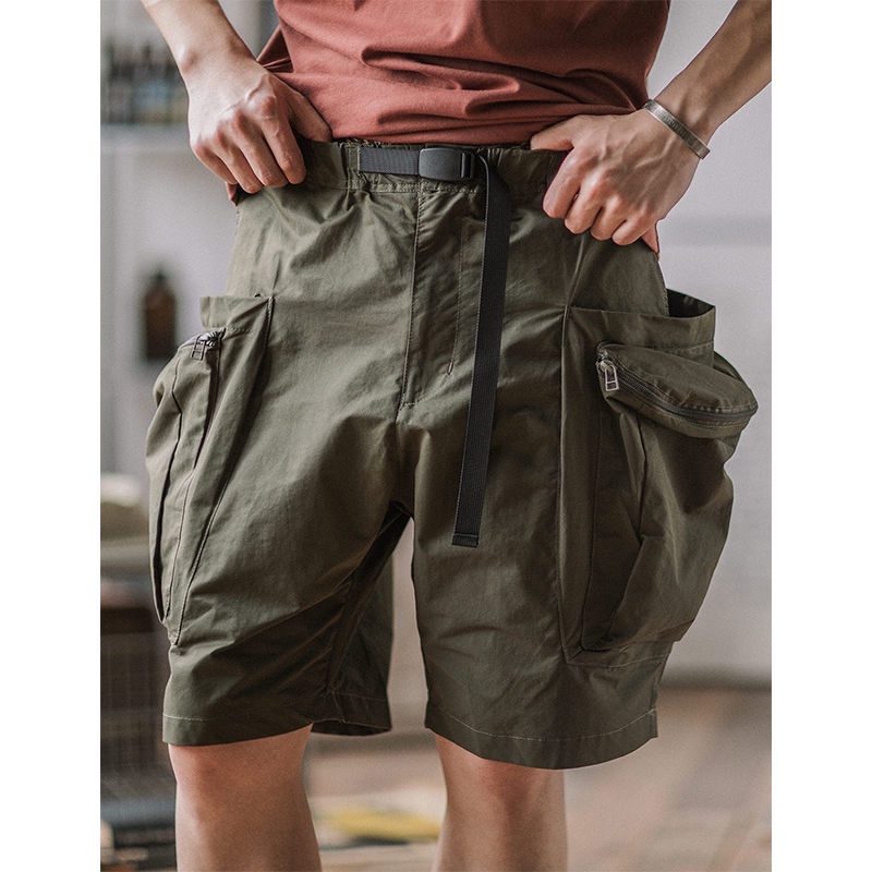 Quần short Ống Rộng Có Túi Hộp Phong Cách Nhật Bản Dành Cho Nam